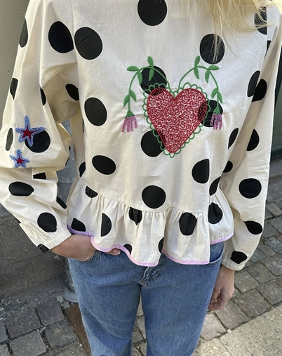 Sissel Edelbo - Diana Bluse - Black Dot6